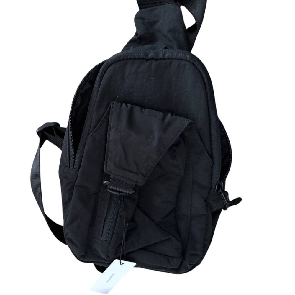 ODODOS Black Nylon Sling Backpack Crossbody Travel Utility Errand Bag NWT - Picture 5 of 5